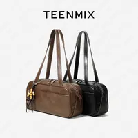 【赵总同款】天美意Teenmix牛皮单肩包TMX58ST001