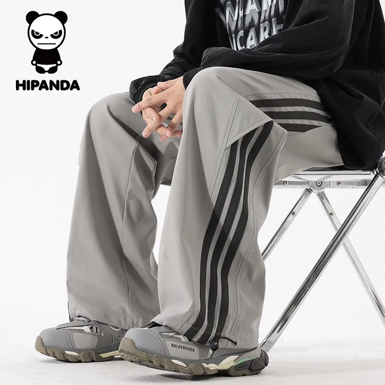 HiPanda你好熊猫秋季新款男士休闲裤美式潮流百搭宽松直筒运动裤