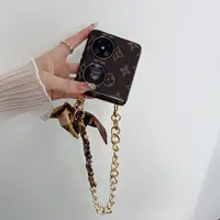 适用华为pocket2手机壳斜挎PuraX中轴novaflip小米mixflip保护套