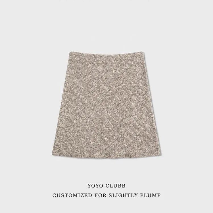 YOYO家“简约老钱”针织A字半身裙