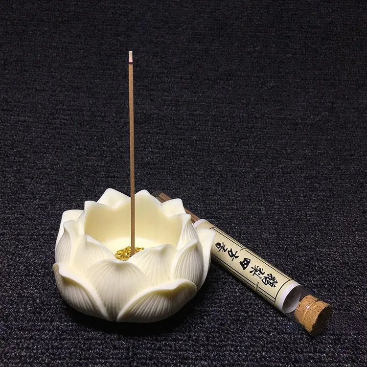 莲花线香插座创意小香炉家用室内香器线香香托茶桌檀香薰炉F