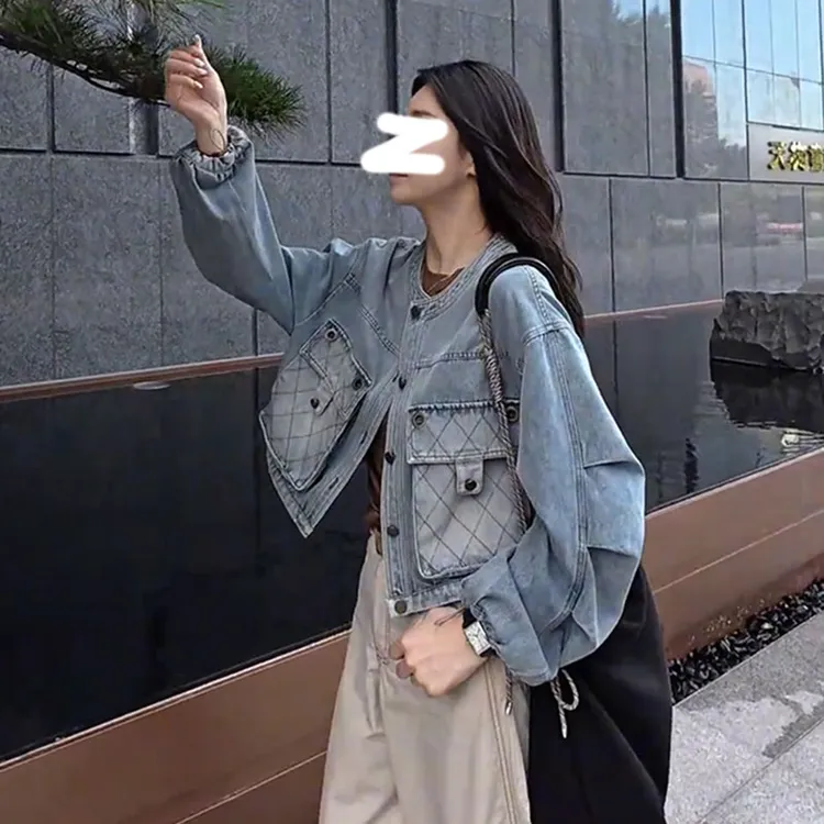 欧货流行短款牛仔外套女2025年早秋新款盐系减龄时尚开衫夹克上衣