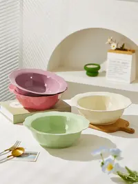 马卡龙多巴胺色系奶油风汤碗陶瓷碗碗具碗家用大碗大容量大汤碗