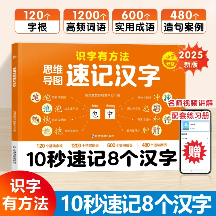 思维导图速记汉字2025新版：5-12岁幼小衔接小学识字书儿童节