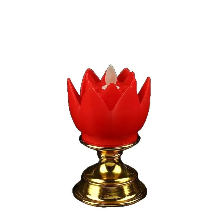 仿真LED电子蜡烛灯火苗摇摆佛前供佛演出活动祈福莲花灯