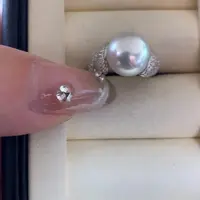海水珍珠戒指银S925镶嵌