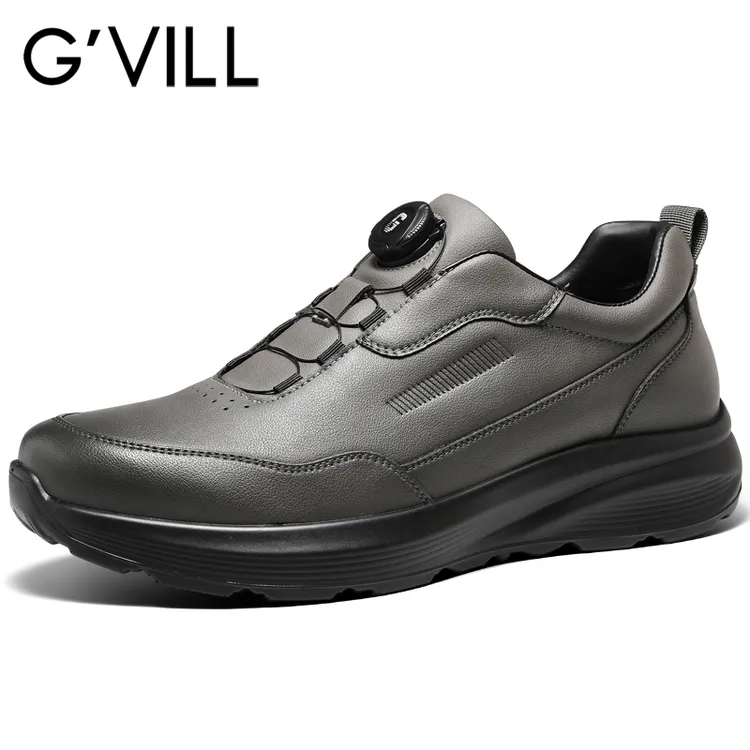 G'VILL/贵之步休闲男士皮鞋冬季防水舒适防滑软底真皮鞋商务男鞋商品图