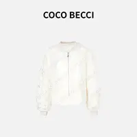 COCO BECCI【春日蕾丝】重工时尚短款蕾丝外套CFLJS000001