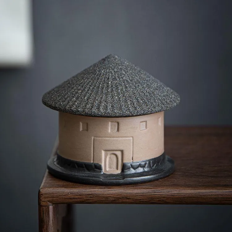 土楼款矿石纳米无孔茶漏家用茶过滤网功夫茶具装饰茶水分离茶隔器