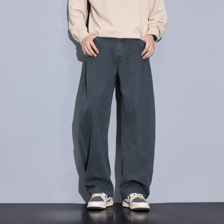 Kuvine2025冬季男士宽松直筒潮牌潮流阔腿裤美式复古休闲长裤子男