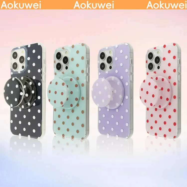 新款简约小清新适用iPhone17promax波点磁吸手机壳16/15/14防摔壳