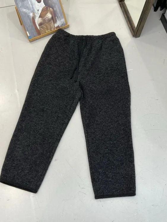 非常柔软加绒加厚新款松紧腰百搭裤保暖秋冬暖裤针织奶奶裤黑色