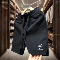 凯家夏季新款刺绣男生短裤男士五分裤美式速干中裤宽松情侣沙滩裤