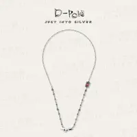 灯小炮 链子925银合成锆石 盾牌夹子扣多戴项链62cm(681)