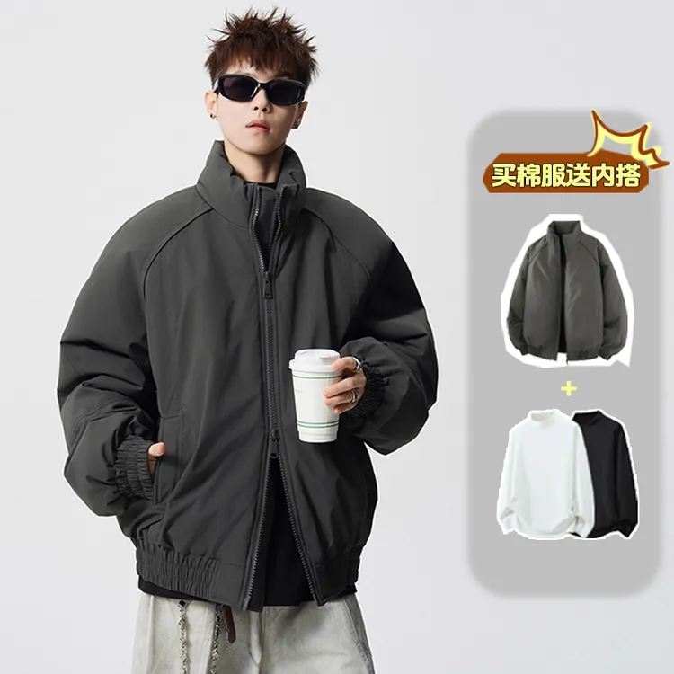 美式三防飞行员夹克棉服男款冬季高级感加厚工装棒球服棉衣厚外套