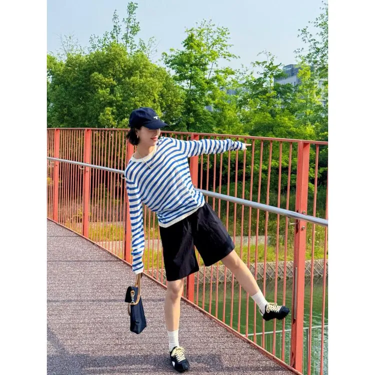 浪清女装推荐 恩纳德休闲短裤160098#2025新款夏小个子休闲裤子