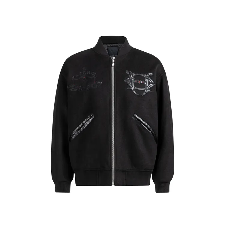 【黑水系列】CHINISM赤尘 重磅羊毛呢绒刺绣CXQA45B3083