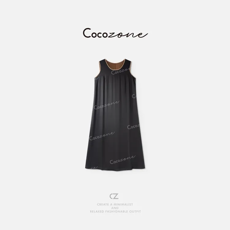 COCO ZONE 刘一一 “雅俗共赏”桑蚕丝混纺细节感连衣裙 CD2A1671