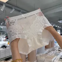 【3条装】4993中腰蕾丝莫代尔提花舒适软糯女士内裤80-125