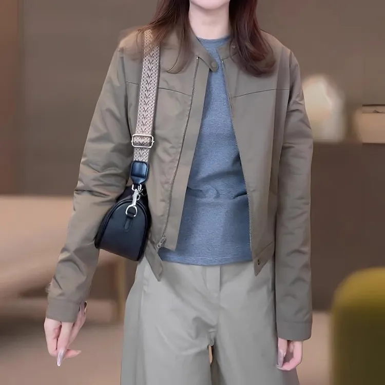早秋韩系女士短外套女2025新款气质开衫外穿防风洋气小个子上衣女
