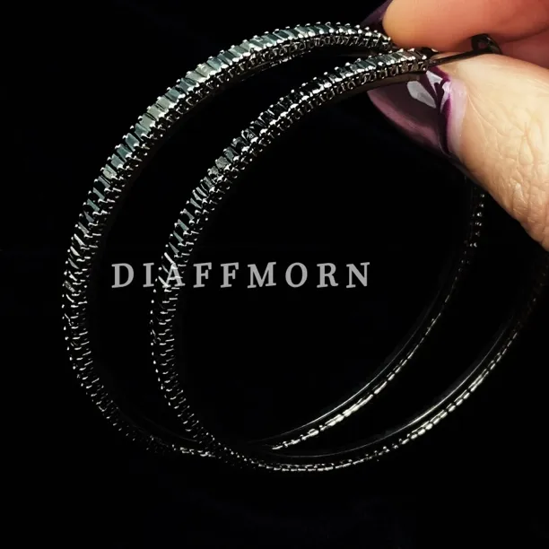 铜合金耳饰 YM《黑圈》 经典气质百搭酷飒耳圈