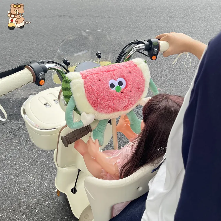 电动车防撞垫儿童座椅护头枕通用前置可爱卡通创意加厚防撞头神器