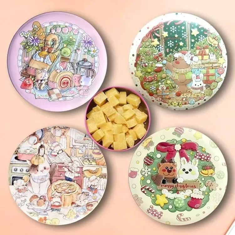 可爱铁盒装手工清凉梨膏糖送男友女友闺蜜的甜蜜零食