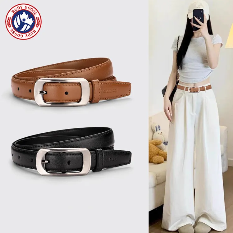 RUDY GOOSE皮带女款新款装饰针扣腰带牛仔裤配饰设计感小众裤带细