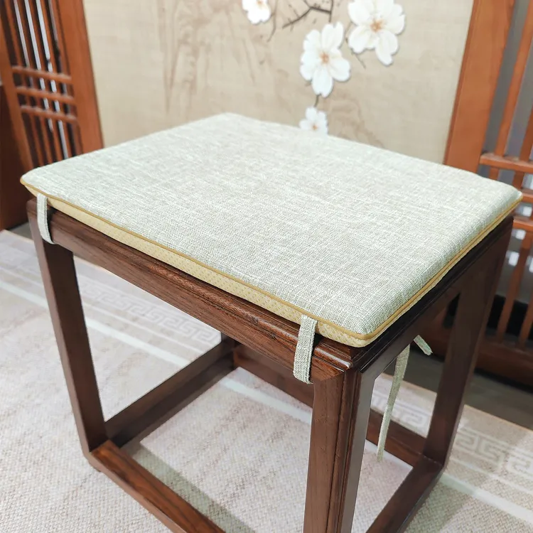 坐垫加厚中式放凳垫亚麻防滑红木板凳椅坐垫四季通用茶椅学生凳垫