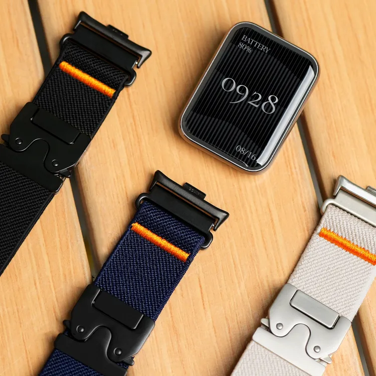 适用小米10pro尼龙降落伞表带红米watch6/5弹力针织透气Redmi腕带