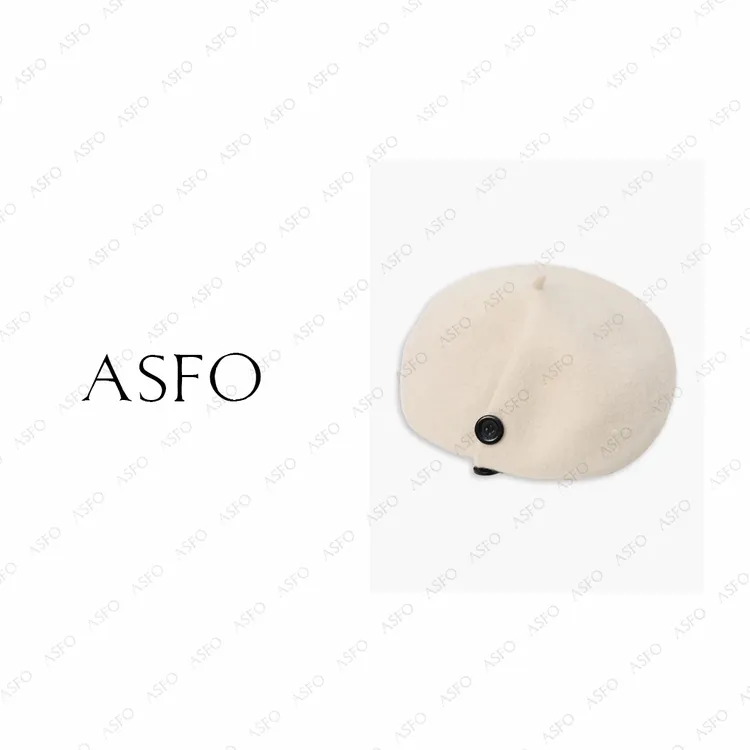 【AS毛呢帽】25新英伦复古毛呢贝雷帽AS25DSP00587