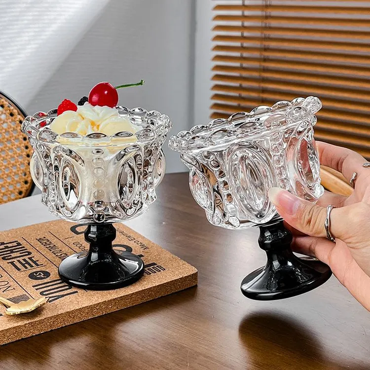 冰淇淋酸奶杯布丁慕斯杯高颜值ins网红复古透明家用创意大号欧式