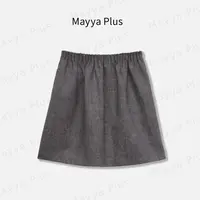 【褶皱伞裙】Mayya Plus麦芽定制气质显瘦流光风梭织半裙32546080