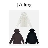 J&Jing-「沙漏腰」-冬季修身显瘦保暖轻薄连帽羽绒服外套ST06