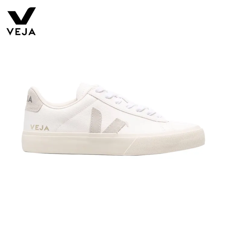 VEJA Campo 经典 低帮 时尚板鞋 男女同款 白灰色
