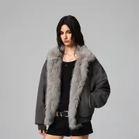 【Achock官方店】重磅保暖麂皮座山雕棉服外套秋冬保暖毛领棉袄女