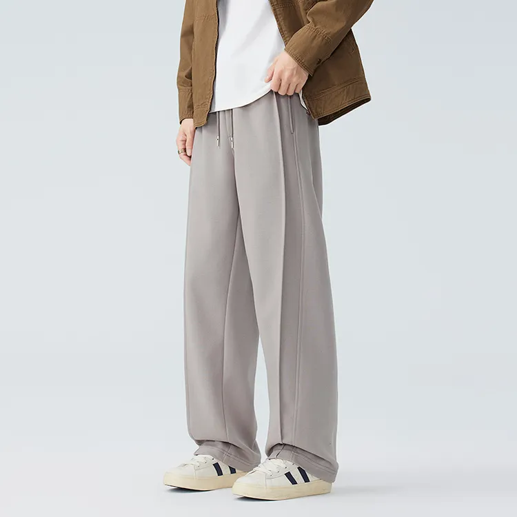 高端重磅340g秋季男款户外卫裤秋冬新款宽松直筒潮牌运动阔腿裤子