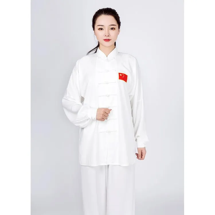 2025新款太极服中国标刺绣男女武术练功服春秋团体武术比赛服