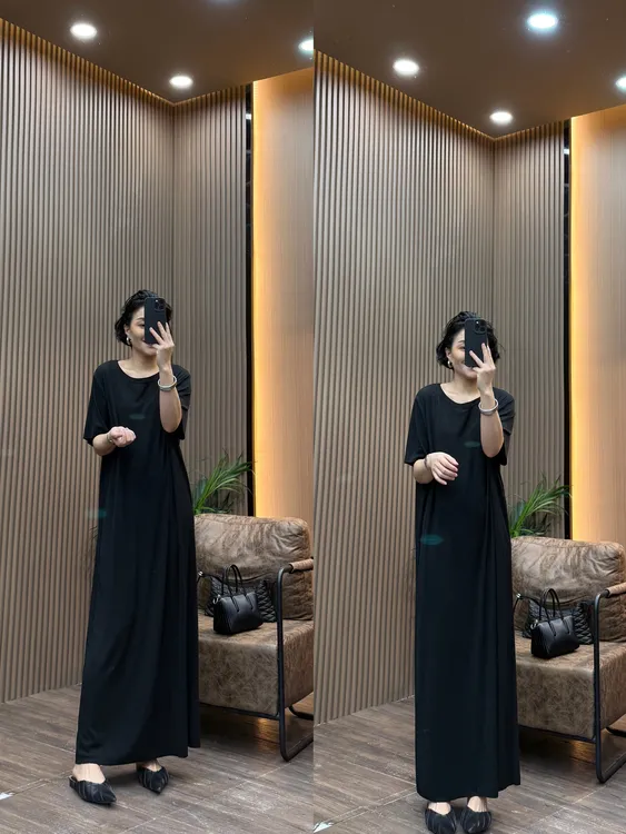 美丽定制极简松弛慵懒长裙170斤以内