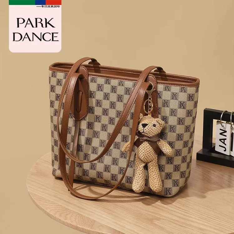 PARK DANCE托特包包2025新款女包大包单肩包复古大容量手提通勤包