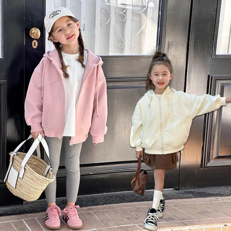 女童秋季外套中大童宽松休闲连帽上衣儿童秋装洋气韩版