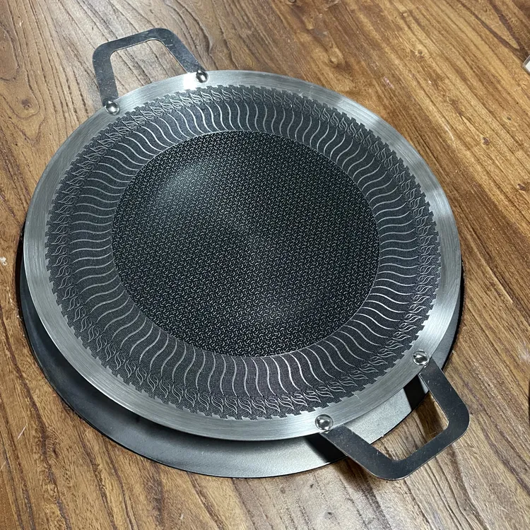316不锈钢烤肉盘围炉煮茶碳炉户外露营烤盘韩式煎烤盘家用卡式炉