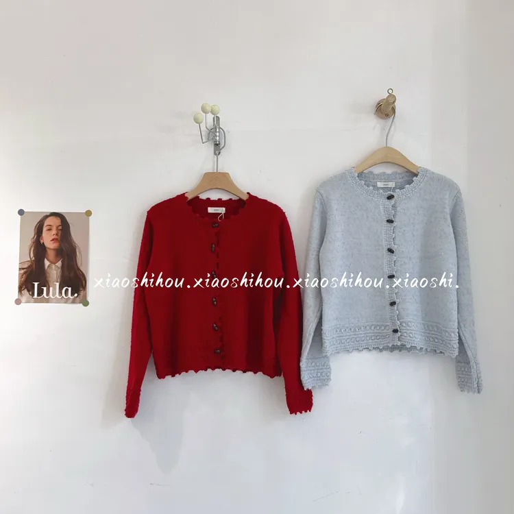 小时候女装店纯色毛衣开衫3279