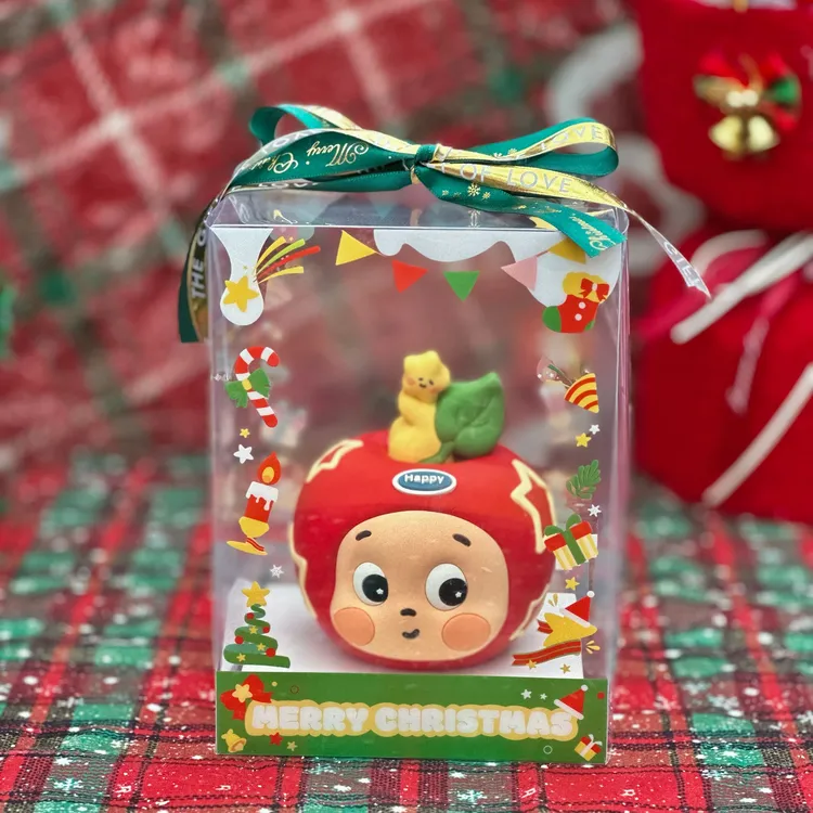爆款巧克力苹果盒透明平安果敲敲乐蛋糕制作装饰套装圣诞节适用