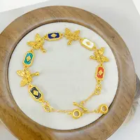 【矿金手工制作】古法珐琅彩翩翩蝶舞手链高级感复古宫廷风送女友