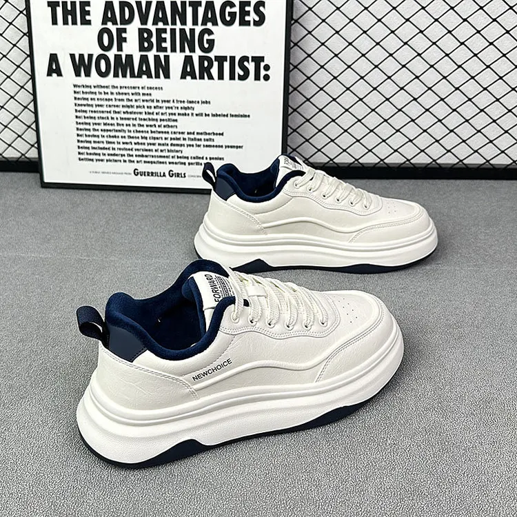 2025冬季新款男鞋子学生党韩版厚底休闲鞋百搭轻便学生增高棉鞋男