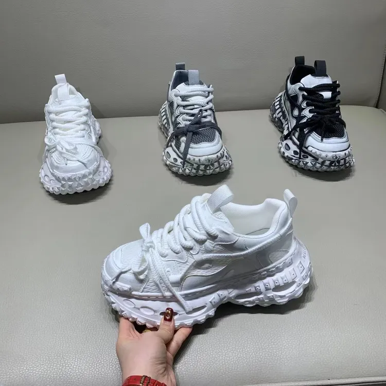 男鞋春季圆头百搭透气休闲高帮时尚休闲鞋运动鞋夏季厚底时尚