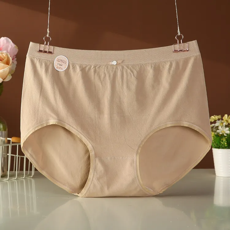 无缝高腰大码内裤女士胖mm200斤300斤高弹力裸氨三角裤加肥加大