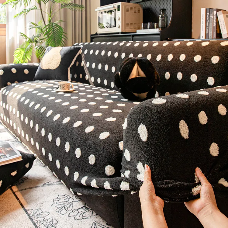 虹原风尚毛绒沙发套万能罩2025新款沙发套罩四季通用防猫抓防滑套