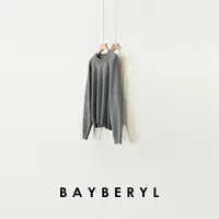 BAYBERYL老贝交叉圆领百搭插肩时尚冬羊绒针织衫ZZS5G0302-12/12